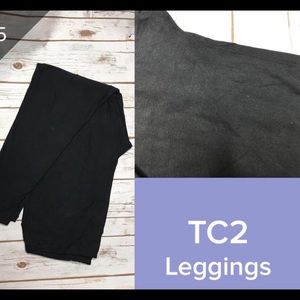 TC 2 Lularoe black solid noir leggings nwt